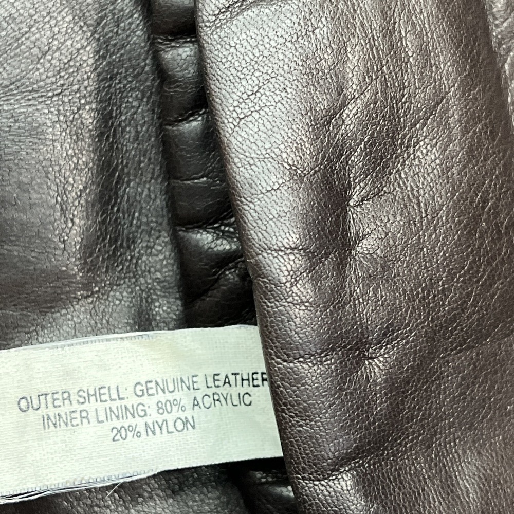 Isotoner Leather Driving Gloves Womens Size 7 Brown Leather Acrylic Nylon Lining - Picture 5 of 5